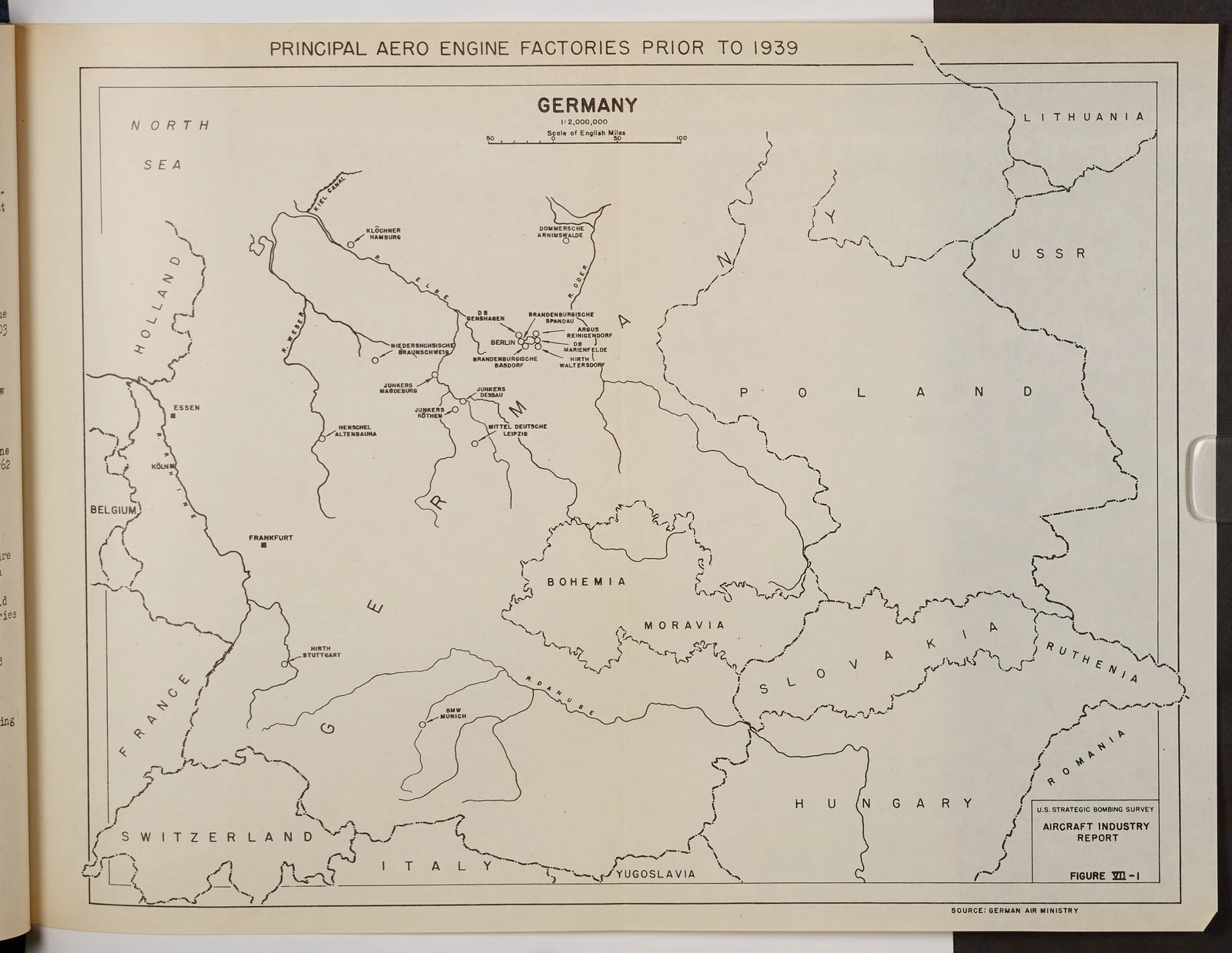 Figure VII-1: Principal Aero Engine Factories Prior to 1939
